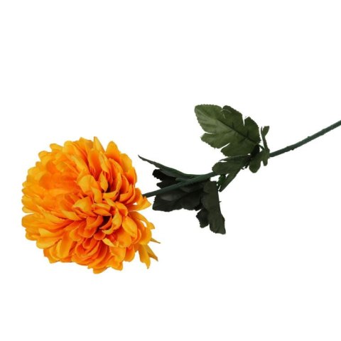 Chryzantema Sztuczna Pojedyncza 50 cm Pomarańczowa - Dekoracja na Wszystkich Świętych