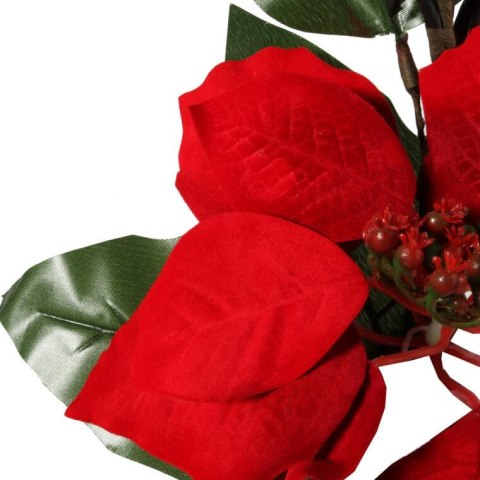 Czerwona Gałązka Jarzębiny z Gwiazdą Betlejemską 62 cm