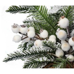 Dekoracja świąteczna stroik choinka w jucie śnieżna 34 cm