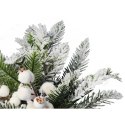 Dekoracja świąteczna stroik choinka w jucie śnieżna 34 cm