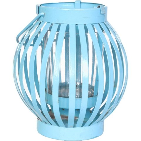 Metalowa Latarenka Dekoracyjna LHW w Kolorze Niebieskim
