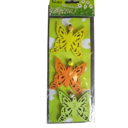 Motyle-zawieszki drewniane zestaw 3 sztuk