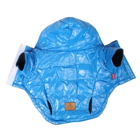 Niebieska kurtka nieprzemakalna z ociepleniem dla średniego psa, rozmiar M