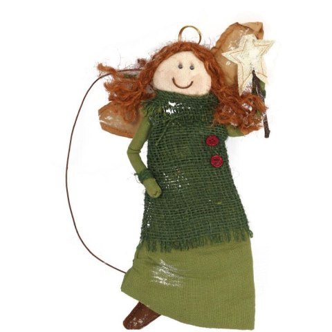 Zielony Anioł Figurka Zawieszka Szerokość 29 cm