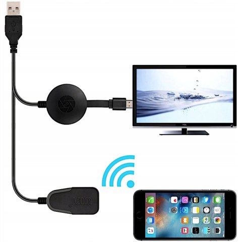 Adapter bezprzewodowy do przesyłania obrazu HDMI- Wi-Fi 2.4 GHz 10 m