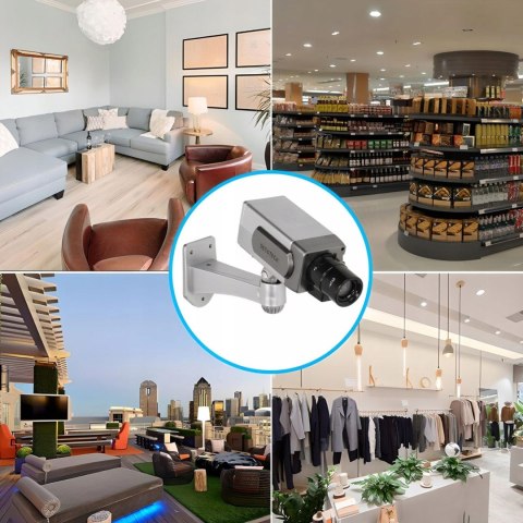 Atrapa kamery do monitoringu z migającą diodą LED