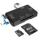 Czytnik kart SD TF 5w1 USB-A USB-C microUSB