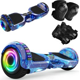 Deskorolka elektryczna Hoverboard z głośnikiem Bluetooth światłem LED 10''