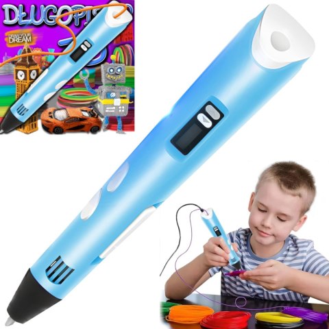 Długopis 3D zestaw kreatywny dla dzieci + wkłady PLA
