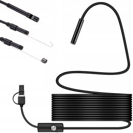 Endoskop kamera inspekcyjna 3 końcówki IP67 6 LED