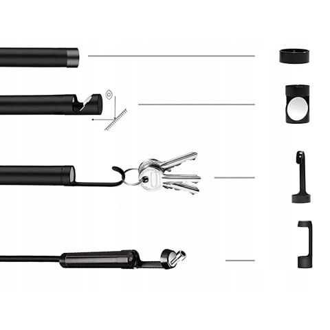 Endoskop kamera inspekcyjna 6 LED 4 końcówki HD 4.3''