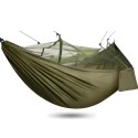 Hamak dwuosobowy turystyczny survivalowy z moskitierą 260 x 140 cm