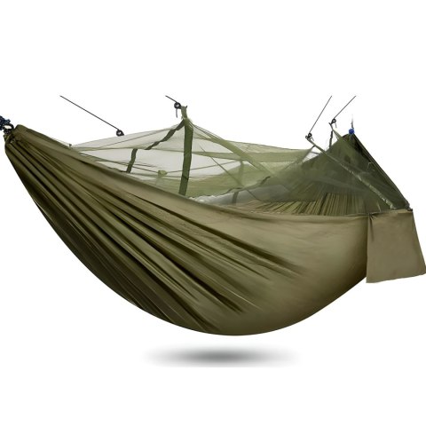 Hamak dwuosobowy turystyczny survivalowy z moskitierą 260 x 140 cm