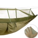 Hamak dwuosobowy turystyczny survivalowy z moskitierą 260 x 140 cm