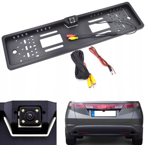 Kamera cofania samochodowa w ramce tablicy rejestracyjnej RCA