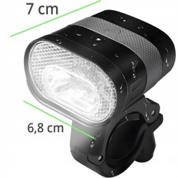 Lampka akumulatorowa do roweru przednia 3 tryby LED