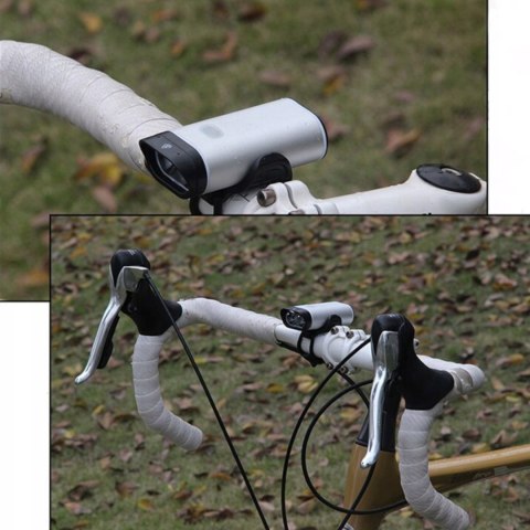 Lampka rowerowa akumulatorowa przód tył 3 tryby 1800 mAh - 2 szt.