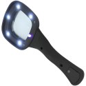 Lupa szkło powiększające 3x z podświetleniem do czytania pracy 5 LED