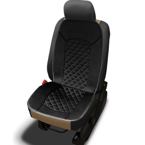 Mata ochronna na fotel siedzenie samochodowe pod fotelik - czarna
