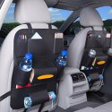 Organizer ochraniacz na fotel samochodowy 7 przegród eko skórka - czarny