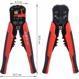 Ściągacz izolacji kabli przewodów szczypce zaciskarka 3w1