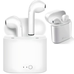 Słuchawki bezprzewodowe z funkcją powerbanku BT i7s - białe