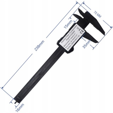 Suwmiarka elektroniczna w etui LCD 0-150 mm