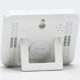 Termometr higrometr pokojowy stojący z zegarkiem budzikiem LCD