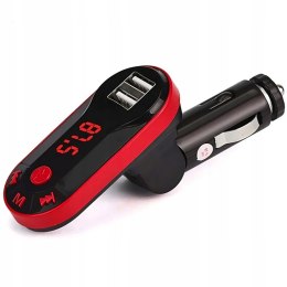 Transmiter FM samochodowy z ładowarką MP3 Bluetooth USB SD LCD
