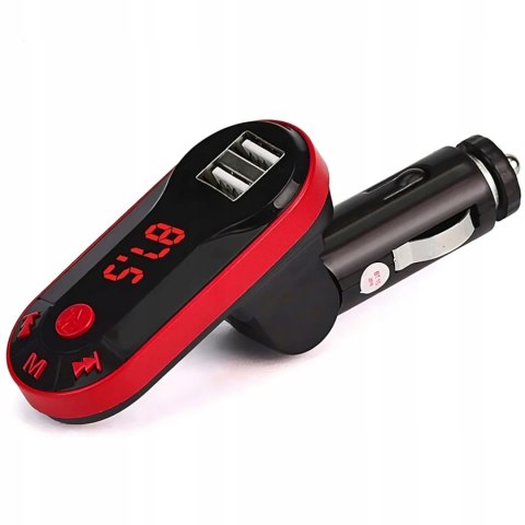 Transmiter FM samochodowy z ładowarką MP3 Bluetooth USB SD LCD