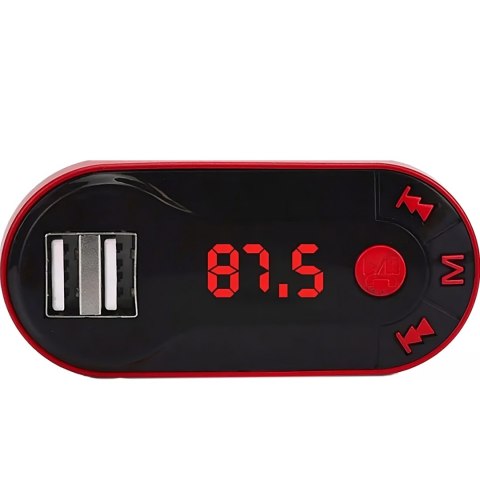 Transmiter FM samochodowy z ładowarką MP3 Bluetooth USB SD LCD