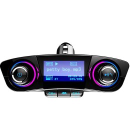 Transmiter samochodowy FM 8w1 Bluetooth TF/SD LCD do gniazda zapalniczki