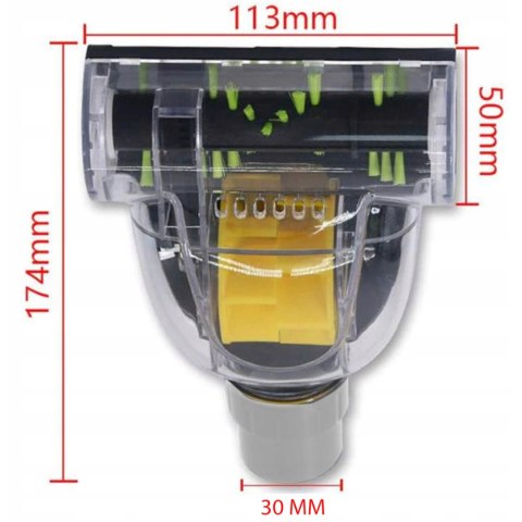 Turboszczotka mini końcówka do odkurzacza uniwersalna