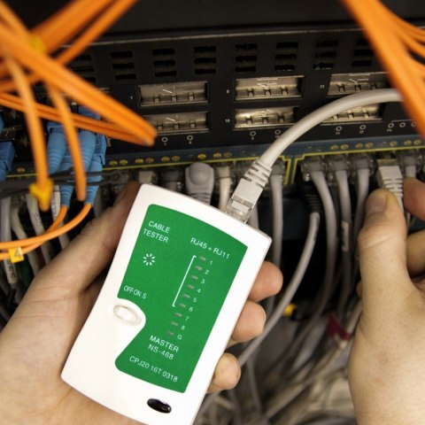 Zaciskarka tester kabli sieciowych internetowych wtyki RJ45 - zestaw