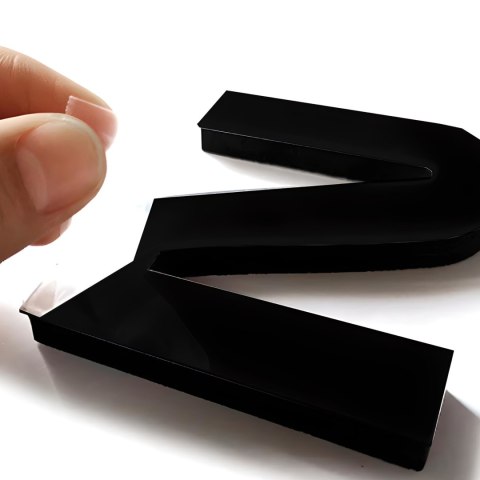 Zegar ścienny 3D nowoczesny przyklejany XXL śr. 70-130 cm - czarny