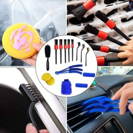 Zestaw akcesoriów detalingowych do czyszczenia samochodu - 15 el.