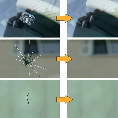 Zestaw do naprawy pęknięć odprysków w szybach samochodowych