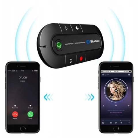 Zestaw głośnomówiący do samochodu z klipsem Bluetooth