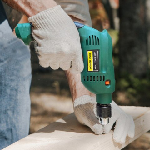 Zestaw narzędzi z wiertarką udarową młotek kombinerki wiertła 550 W - 37 el.