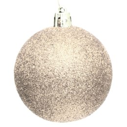 BOMBKA DEKORACYJNA PLASTIKOWA BEZPIECZNA 35SZT ŚR 60MM CHAMPAGNE