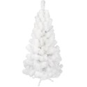 Biała choinka świerkowa na plastikowej podstawie 120 cm