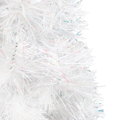 Biała choinka świerkowa na plastikowej podstawie 120 cm