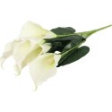 Bukiet 7 CALLI GUMOWANYCH 62 cm KOLOR BAŁY