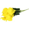 Bukiet 7 CALLI GUMOWANYCH 62 cm KOLOR ŻÓŁTY