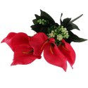 Bukiet 7 CALLI z bukszpanem 37 cm CZERWONY
