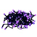 Fioletowe Lampki Choinkowe 100 LED - Perełki, Zasilanie Sieciowe, 8m Długości