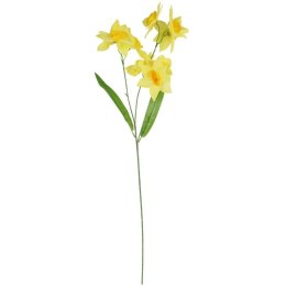 GAŁĄZKA Z 9 KWIATAMI NARCYZA 70 CM JASNO ŻÓŁTA