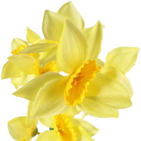 GAŁĄZKA Z 9 KWIATAMI NARCYZA 70 CM JASNO ŻÓŁTA