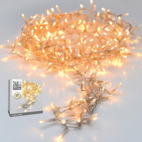 LAMPKI CHOINKOWE ŁAŃCUCH ŚWIETLNY 240 LED TIMER CIEPŁY BIAŁY PRZEŹROCZYSTY PRZEWÓD LAMPKI CHOINKOWE ŁAŃCUCH ŚWIETLNY 240 LED TIMER CIEPŁY BIAŁY PRZEŹROCZYSTY PRZEWÓD