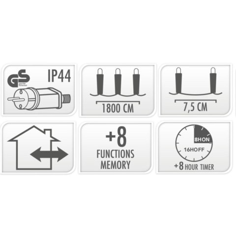 LAMPKI CHOINKOWE ŁAŃCUCH ŚWIETLNY 240 LED TIMER CIEPŁY BIAŁY PRZEŹROCZYSTY PRZEWÓD LAMPKI CHOINKOWE ŁAŃCUCH ŚWIETLNY 240 LED TIMER CIEPŁY BIAŁY PRZEŹROCZYSTY PRZEWÓD